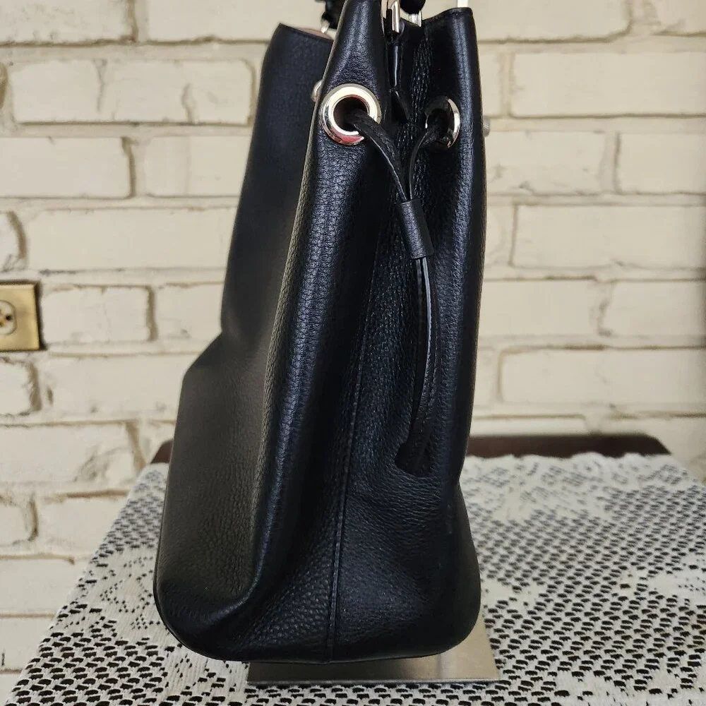 Like New Kate Spade NY Marti Black Bucket Leather Shoulder Bag - Picture 7 of 13